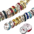 thumbnail image 3 of CHUANK 200 Pièces Cristal Strass Ronde Entretoise Perles 6 mm 8 mm Ronde Entretoise Perles pour Colliers Bracelets Bijoux Fabrication, 3 of 9
