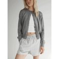 thumbnail image 2 of FOCUSNORM Women's Lightweight Knitted Cardigan Solid Color Long Sleeve Round Neck Button-front Closure Tops, 2 of 9