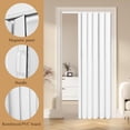 thumbnail image 4 of 60×80in PVC Internal Accordion Folding Door, Multifold Sliding Door for Closet, White in Color, with Installation Hardware; Handle; Latch., 4 of 9
