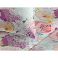 thumbnail image 3 of Ambesonne Floral Quilted Bedspread Set 3 Pcs, Flowers Vintage Exotics Art, King, Pale Fuchsia Pale Pink, 3 of 4