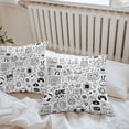 thumbnail image 6 of Throw Pillow Covers 18x18 Inch Set of 2, Video Game Waterproof Outdoor Pillow Covers, Black White Game Controller Monochrome Decorative Cushion Pillowcases for Couch, Sofa, Bed, Garden, Patio, 6 of 9