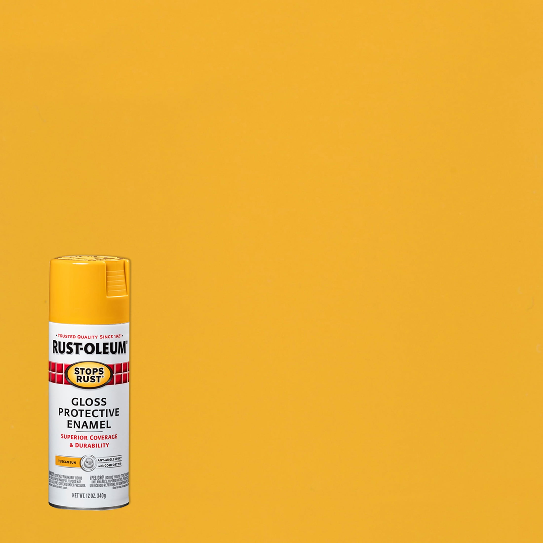 Rust-Oleum Stops Rust Gloss Protective Enamel Tuscan Sun Spray Paint, 12 oz