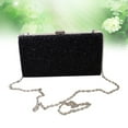thumbnail image 2 of Tersarium Women Evening Dazzling Hard Case Flap Clutch Purses Handbag for Wedding Party (Black), 2 of 11