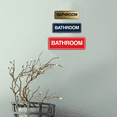 thumbnail image 4 of Signs ByLITA Standard Bathroom Wall or Door Sign | Easy Installation | Office & Home Restroom Sign (Brushed Silver) - Small, 4 of 8