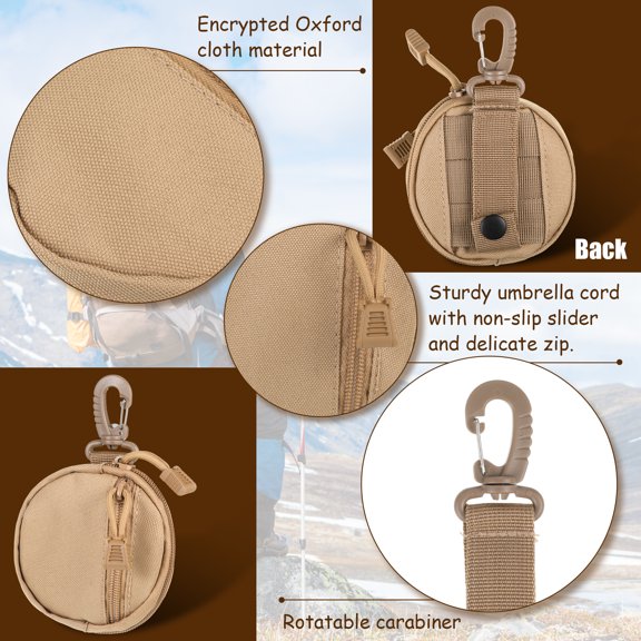 Toystoory Bolsa de tela Oxford para caza, aspecto elegante y correas para accesorios, estuches para llaves Ropa Deportiva, Zapatos Caqui