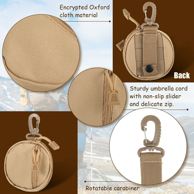 Greeniant Bolsa táctica para colgar, soporte duradero y portátil para fundas de llaves, cartera táctica, bolsa de bolsillo para caza Ropa Deportiva, Zapatos Caqui