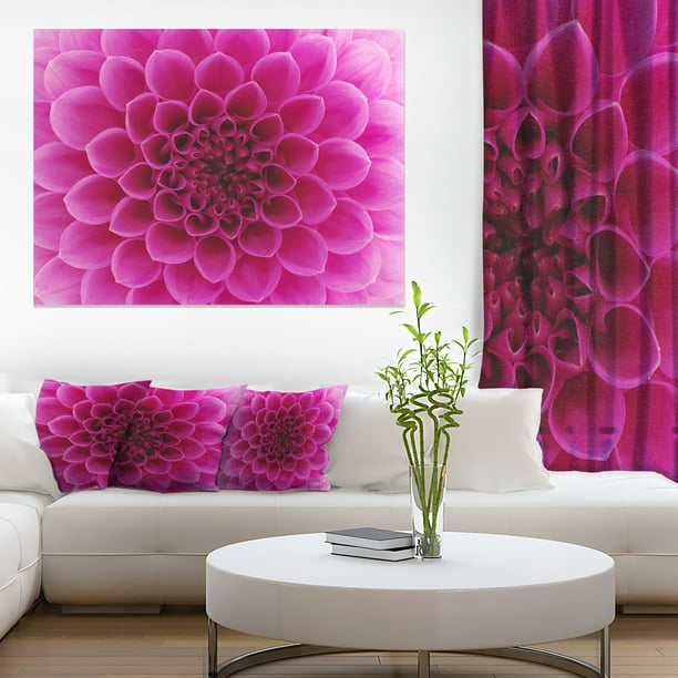 Pétales de Fleurs Abstraites Rose Foncé - Toile Florale Imprimé Art