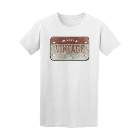 Old Style Vintage Plate 1960 Tee Men's -Image by Shutterstock
