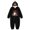 Black#9527, variant on BOOMNY Halloween Unisex Men Womens Flannel Onesie Pajamas Hallowmas Pumpkin Face Graphic Long Sleeve Hooded Pjs Jumpsuit Cozy Warm Loungewear Homewear