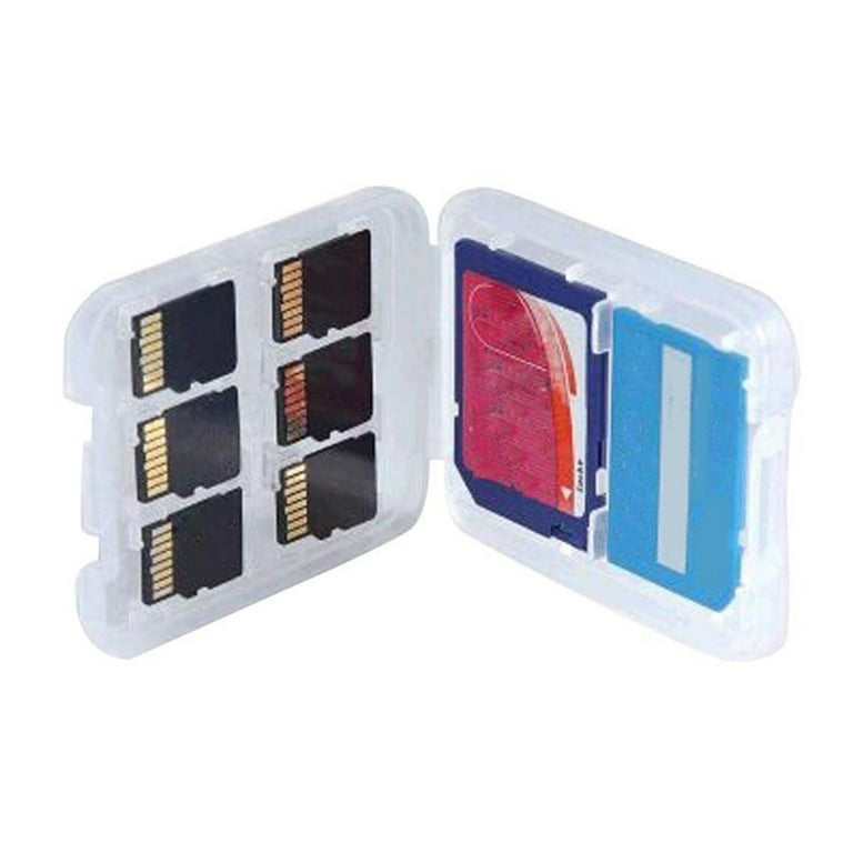 8 In 1 Clear Micro SD SDHC Memory Card Storage Box Hard Protector