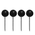 thumbnail image 1 of 300 Pcs Black Map Tacks Push Plastic Round Pearl Head with Steel Point for Corkboard Bulletin Board and Fabric, 1 of 2