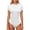 White, variant on Womens Tops Casual T Shirts Ribbed Crew Neck Short Sleeve Bodysuit Solid Basic T-Shirt Workout Clothes White L