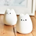 thumbnail image 3 of LED Battery Night Cartoon Cute Cat Silicone Light LED Color Changing Children's Bedroom Ambient Night Light Tap Light, 3 of 8