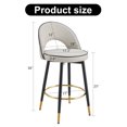 thumbnail image 6 of Modern 360 ° rotatable Bar chair (Set of 2), With PU Upholstered and metal legs for Dining room, Gray, 6 of 16