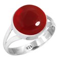 thumbnail image 1 of 925 Silver Ring For Women - Girls Red Garnet Quartz Stone Silver Ring Size 11.5 January Birthstone Handmade Silver Ring Size 11.5 Gift For Ladies On Engagement 925 Gemstone Silver Jewelry, 1 of 5