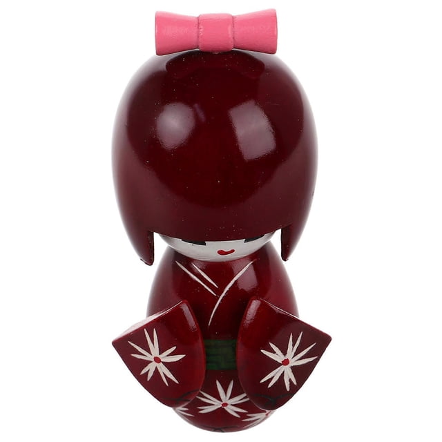 Japanese Geisha Doll Ornament, Traditional Kimono Figurine for Office Decoration, Asian Collectible Art Sculpture, Handpainted