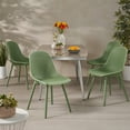 thumbnail image 2 of Noble House Posey Plastic Patio Dining Chair in Green (Set of 4), 2 of 9