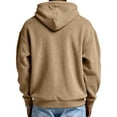 thumbnail image 5 of Mens Corduroy Hoodies Zip Up Oversized Long Sleeve Hooded Jacket Drawstring Hooded Cardigan Casual Fall Winter Streetwear Daily Wear, 5 of 5