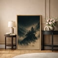 thumbnail image 2 of Framed Canvas Print Moody Mountain Forest Wall Art Dark Atmospheric Nature Landscape Decorative for Living Room Bedroom - 16"x24" NATURAL, 2 of 8