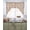 Brown, variant on Blue Flowers Swag Kitchen Curtains Sets for Windows 24 Inch Length, Retro Rustic Botanical Floral Leaves Vines Short Window Curtain Panels Swags Valances and Tiers 3 Piece Set for Cafe/Dining Room