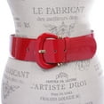 thumbnail image 2 of Women's Wide High Waist Horseshoe Buckle Wide Patent Leather Belt, 2 of 4