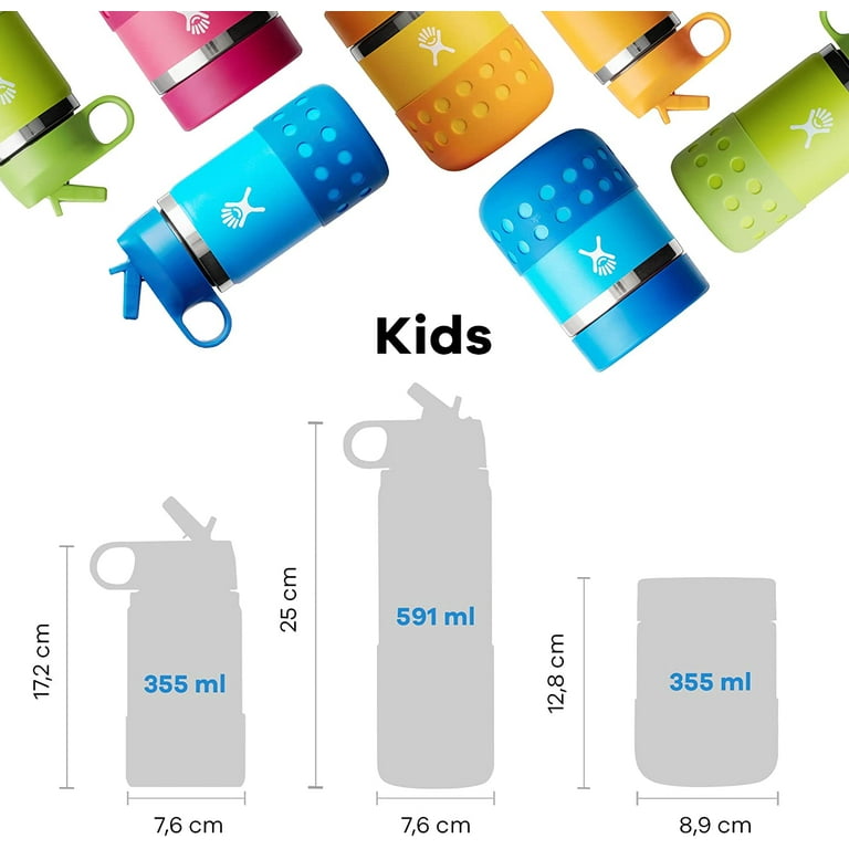 Hydro Flask 12 oz Kids Wide Mouth Straw Lid and Boot Peony - Walmart.com