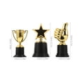 thumbnail image 6 of OULII Golden Star Trophy Set Small Plastic Awards for School Sports Celebrations, 6 of 7