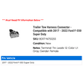 thumbnail image 2 of Trailer Tow Harness Connector - Compatible with 2017 - 2022 Ford F-550 Super Duty 2018 2019 2020 2021, 2 of 2