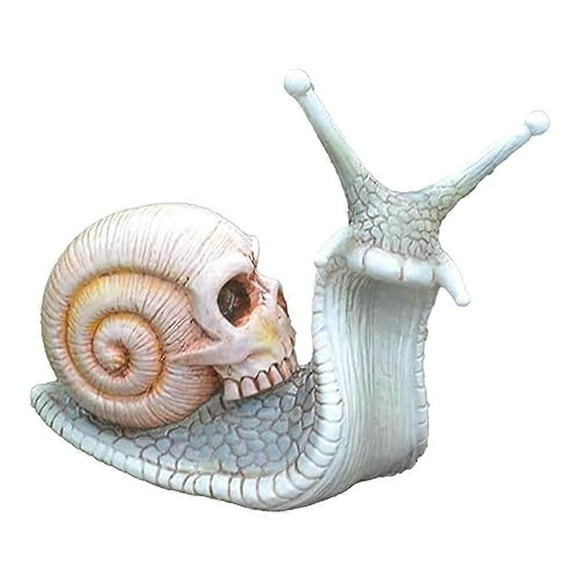 Halloween skull snail, skull sculpture, home decoration, art resin