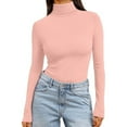 thumbnail image 5 of Women's Mock Turtle Neck Tops Lightweight Pullover Tees Winter Clothes 2025 Thermal Underwear Tops Winter Undershirt Active Layer Shirts Tight Tops Basic Tee T-Shirts Soft Base Layer Pink S, 5 of 7