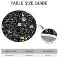thumbnail image 6 of Math Equations Colorful Doodles Black Pattern Round Fitted Tablecloth with Elastic Edge,Dining Table Cover Waterproof,Outdoor Round Tablecloth for Camping,Dining,Indoor and Outdoor, 6 of 7
