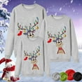 thumbnail image 2 of Jkety Family Christmas Shirts Family Matching Christmas T Shirts Soft Deer Head Print Long Sleeve Crewneck Tops for Family Cozy Set Grey,2XL, 2 of 6