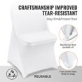 thumbnail image 6 of Stretchable White Chair Covers 12-PCS – Fits Most Chairs, Washable Spandex Slipcovers for Wedding, Party, Banquet & Dining Room, 6 of 7