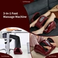 thumbnail image 2 of Gymax Rolling Foot Massager Shiatsu Foot Massage Machine w/ Remote Control Burgundy, 2 of 9
