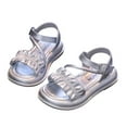 thumbnail image 3 of HUANBAI Girls Sandals For Everyday Wear Lightweight Breathable Casual School Outdoor Summer Spring Footwear For Kids Age 4 12 11-11.5 Years, 3 of 9