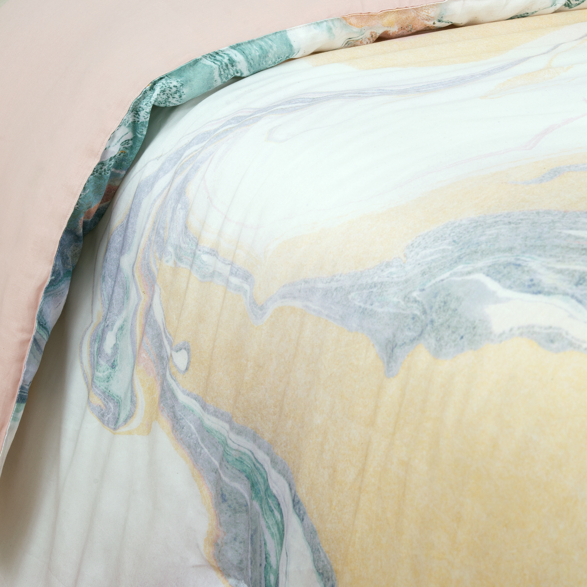 Marble 3 Piece Comforter Set - King