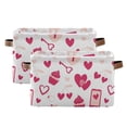 thumbnail image 2 of GZHJMY 1 Pack Cute Love Heart Letter Lock Phone Large Storage Basket,Valentine's Day Collapsible Toy Storage Box Waterproof Laundry Basket with Handle for Home Closets, Offices, Bedroom, 2 of 7