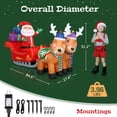 thumbnail image 5 of Christmas Inflatables Decoration Outdoor, 7ft Santa Claus and Reindeer Christmas Blow Up Yard Decorations Build-in 8pcs LED Lights, 24W Strong Blower Christmas inflatables Decor for Indoor Party, 5 of 7