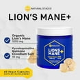 thumbnail image 4 of NATURAL STACKS Lions Mane Supplement with PQQ + Brain Cell Optimizer - Organic Lions Mane Extract for Memory, Learning, Mitochondrial Function - 60 Mushroom Capsules, 4 of 8