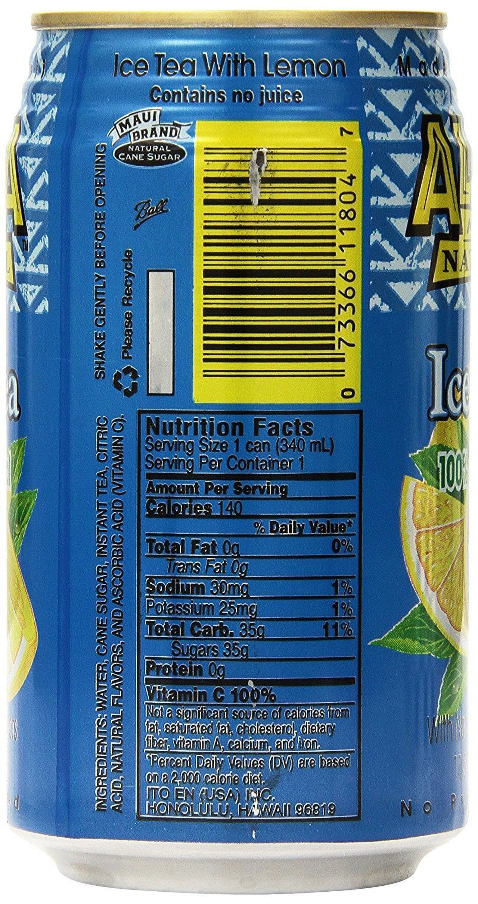 Aloha Iced Tea With Natural Lemon Flavors, 11.5 oz (Pack of 6)