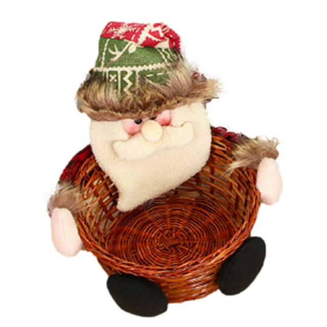 Hinati Offre Limitée Décoration Intérieure Extérieure de Jardin de Vacances Panier de Rangement Mignon pour Bonbons de Noël Décoration de Fête de Noël Décoration Maison