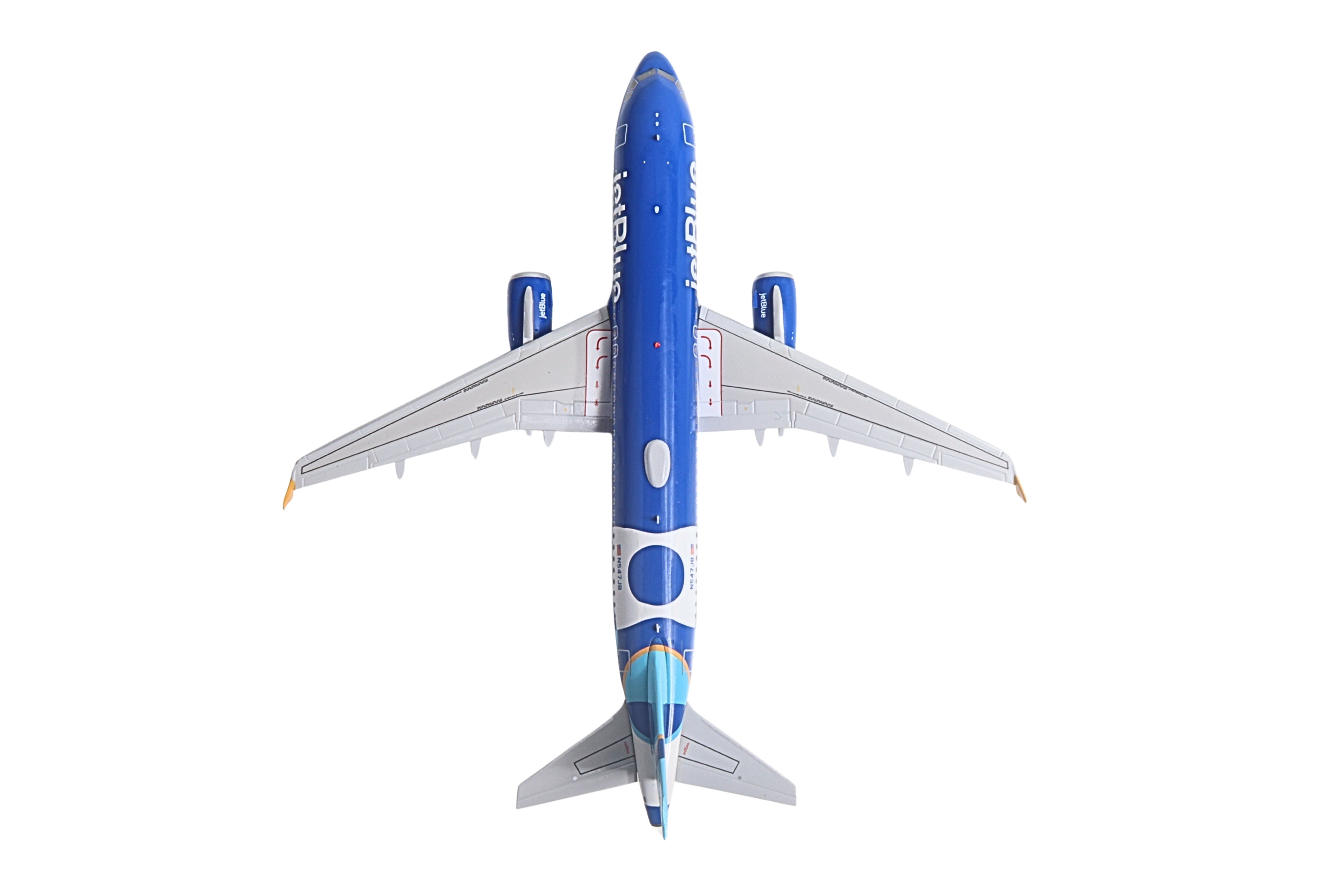 Airbus A320 Commercial Aircraft "JetBlue Airways - Forever Blue" (N547JB) Blue with Graphics "Gemini 200" Series 1/200 Diecast Model Airplane by GeminiJets