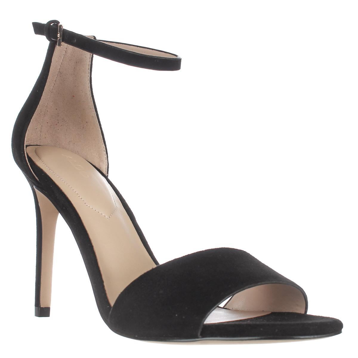Womens Aldo Fiolla Dress Ankle Strap Sandals - Black Suede - Walmart.com