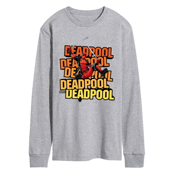 Marvel Deadpool - Katana Pose - Men's Long Sleeve Graphic T-Shirt