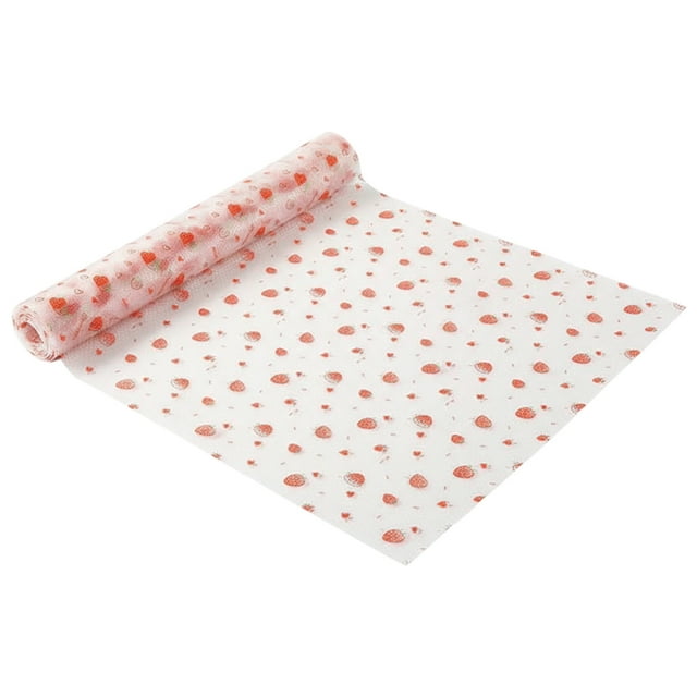 SDNall Shelf Liners for Kitchen Cabinets, Refrigerator Liners Fridge Mats Shelf Liner Floral Pattern Drawer Liner for Kitchen Cabinets Non Adhesive Non Slide Easy Clean Liner Waterproof Mat