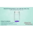 thumbnail image 2 of DISCOUNT PROMOS 8 oz Small Purple Glass Mason Drinking Jars Set of 10, 2 of 5