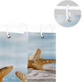 thumbnail image 5 of Coolnut Shells and Starfish Under Blue Sky Bath Shower Curtain Liners 72x72in 100% Polyester Waterproof with Curtain Hook, 5 of 6