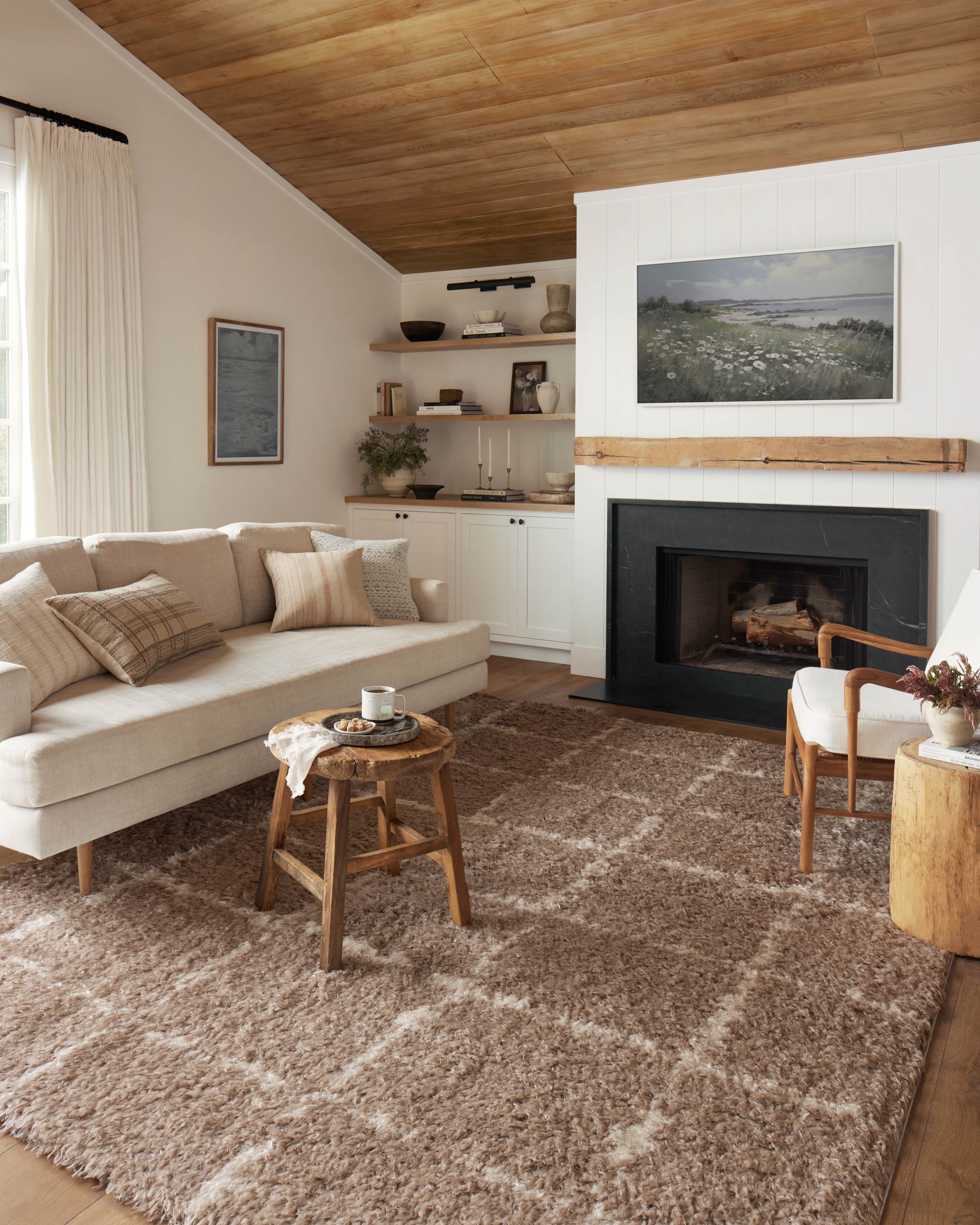 Angela Rose x Loloi Amira Khaki / Ivory 11'-6" x 15' Area Rug