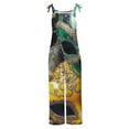 thumbnail image 5 of Moxiu Women's Mardi Gras Jumpsuit Wide Leg Patchwork Sequin Graphic Overalls Plus Size Adjustable Strappy Loose Fit Rompers 2025 Multicolor,XXXL, 5 of 5
