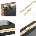 thumbnail image 3 of Kwuty Women Clear Purse Acrylic Box Clutch Handbag, Small Transparent Crossbody Evening Bag Stadium Approved Gold Chain Strap, 3 of 6